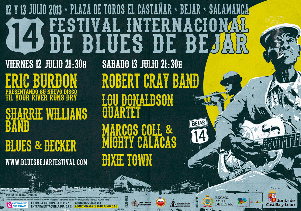 Eric Burdon, Robert Cray o Lou Donaldson, entre las primeras figuras del Festival de Blues de Castilla y León, en Béjar